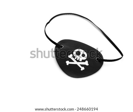 Pirate eyepatch on white