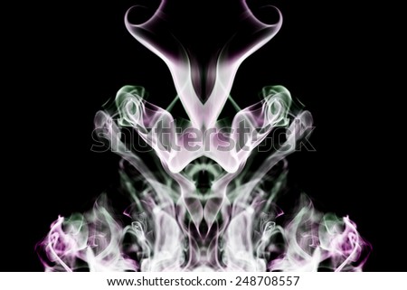 Abstract composition with smoke shapes 