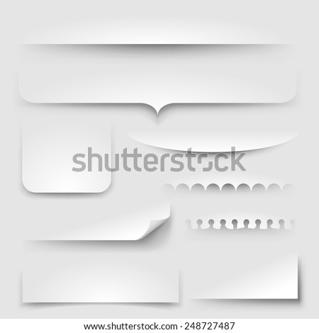 Paper shadows, eps10 vector Royalty-Free Stock Photo #248727487