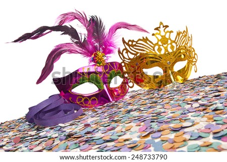 Carnival Party Props on white background 