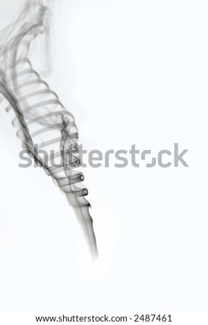 Smoke abstract in white background