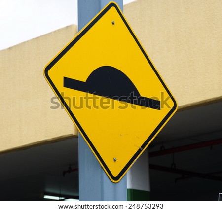 road traffic sign.bumps ahead