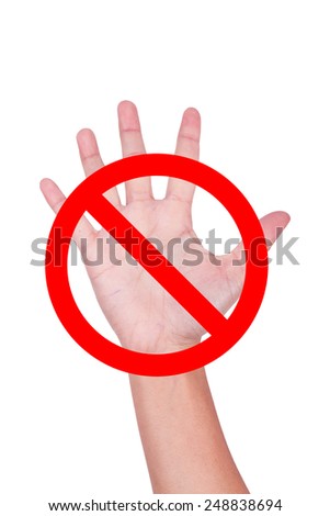 woman hands on white backgrounds