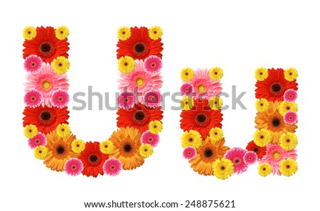 u, flower alphabet