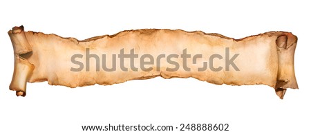 Set of old paper scroll Royalty-Free Stock Photo #248888602