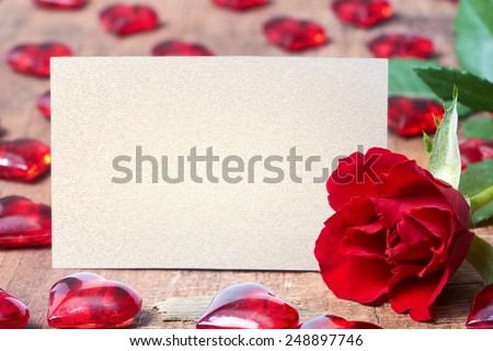 valentines day background with rose and hearts
