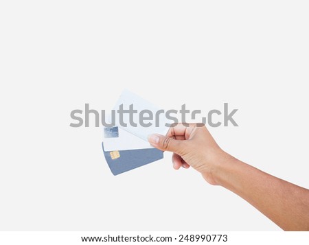 hand hold credit card 