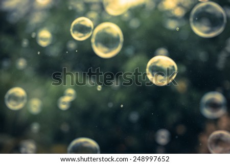 Bubbles vintage background.