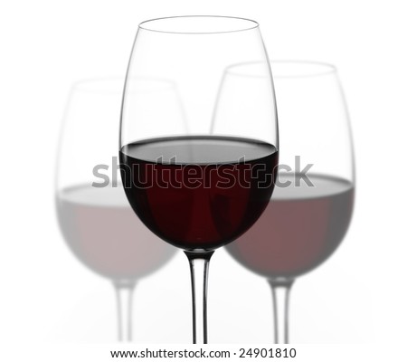 Three wine glasses