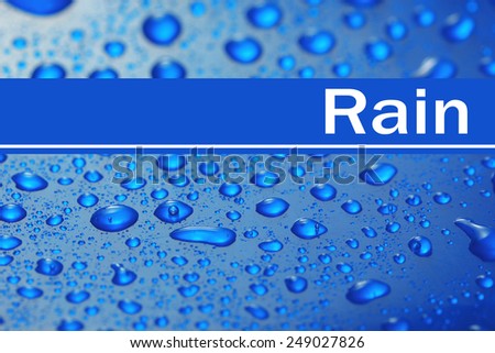 Water droplets on color background