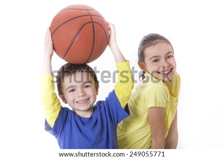 children with basketball