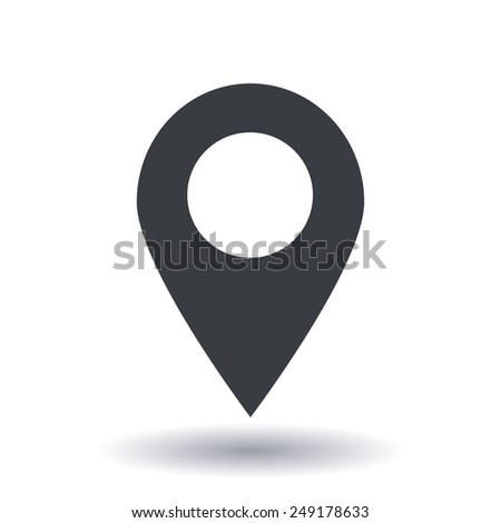 Map pointer icon. GPS location symbol. Flat design style. Vektor EPS 10. Royalty-Free Stock Photo #249178633