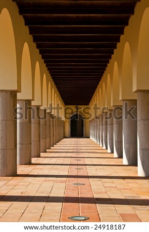 corridor with arcades