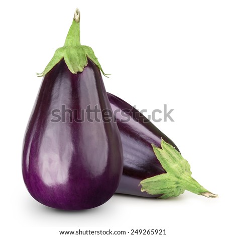 Eggplant isolated on white  Royalty-Free Stock Photo #249265921