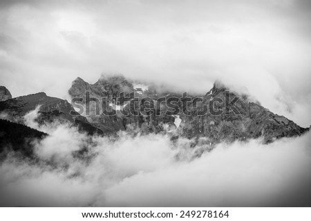 Brenta Dolomites in the clouds