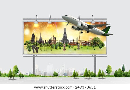 billboard, travel concept