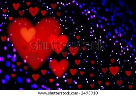 Abstraction background for card on Valentines day