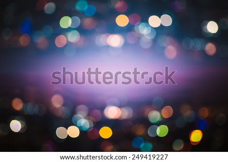 Abstract night  light Bokeh, blurred background.