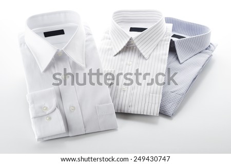 folded shirt on  white background