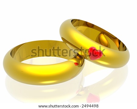 Rings in white background