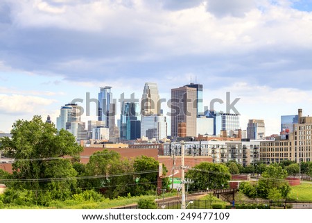 Skyscrapers of Minneapolis, Minnesota, USA