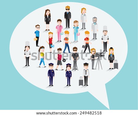 People in Different Occupation Vector Illustration