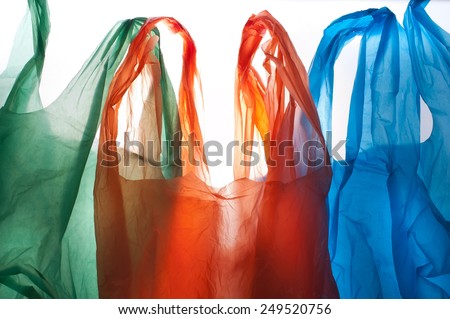 plastic bags background, clipping path included Royalty-Free Stock Photo #249520756
