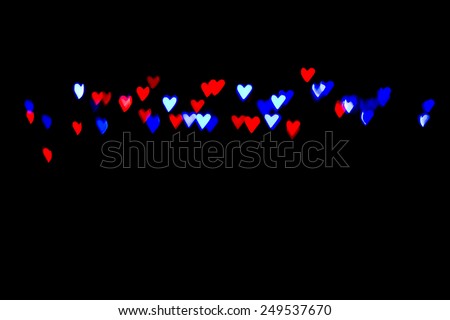 Colorful bokeh background, Valentine's day background.