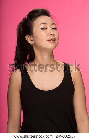 Young Asian woman posing portrait