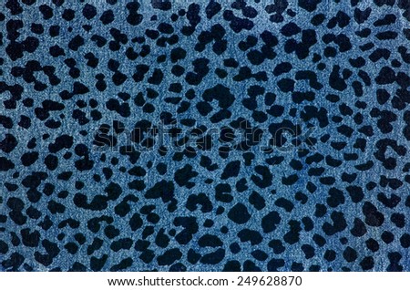 Blue leopard pattern. Spotted animal print as background.
