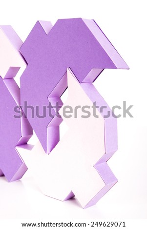  geometric figures of cardboard