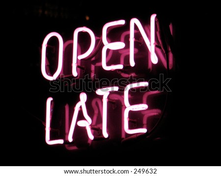 open late neon sign