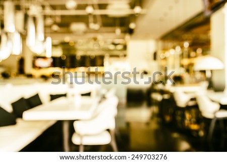Blur restaurant background - vintage effect style pictures