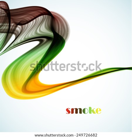 Abstract colored smoke background, vector art Illustration