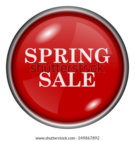 Spring sale icon. Internet button on white background. 