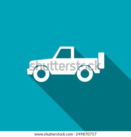 icon of safari jeep pickup