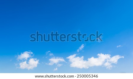 image of clear blue sky and white cloud .