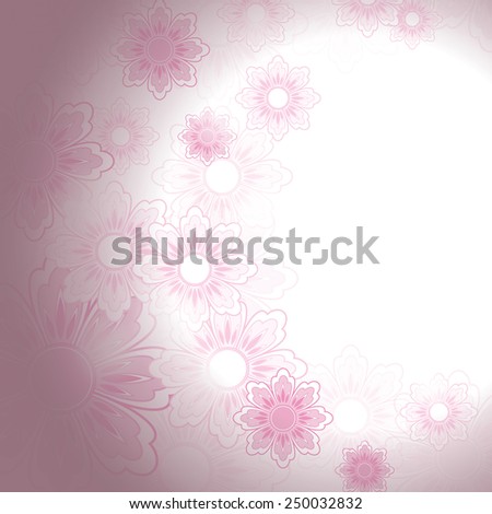 Vector Background with Flowers. Abstract Design.