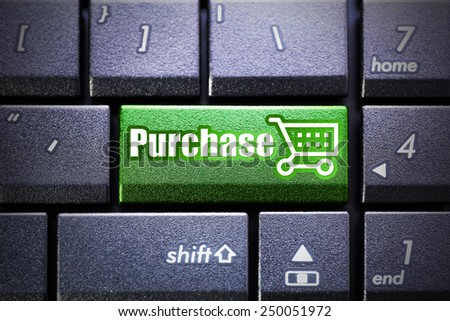 Purchase button on the computer keyboard
