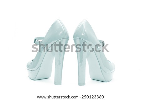 Womens high heels isolated on white background
