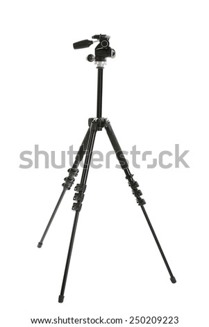 Camera tripod isolated on white