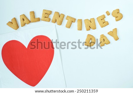 Valentines sign with heart