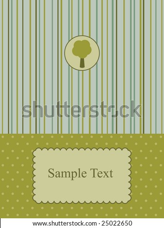 striped background with nature elements and copy space