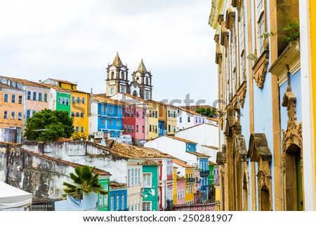 The historic centre of Salvador, Bahia, Brazil