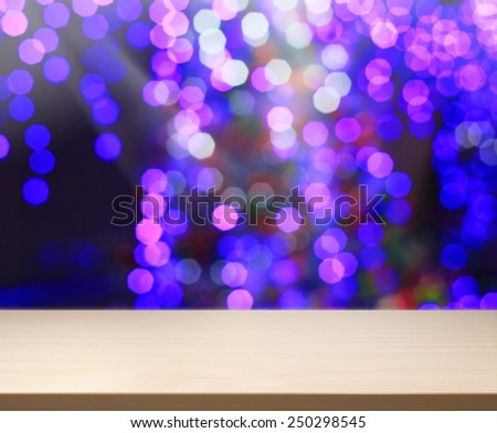 Wood Table Top Background In the Holiday