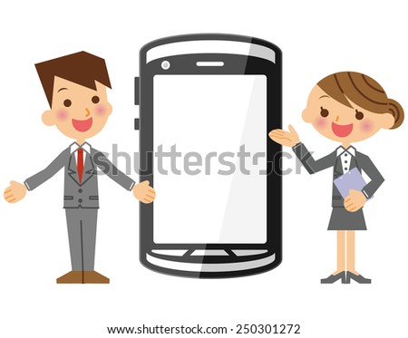 Businessman and mobile