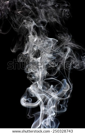 Abstract smoke isolated on black 