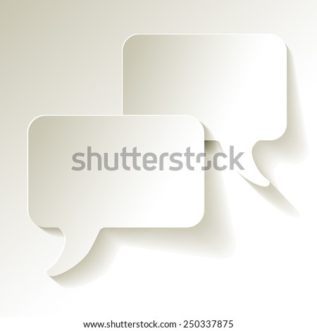 chat speech bubbles vector white Royalty-Free Stock Photo #250337875