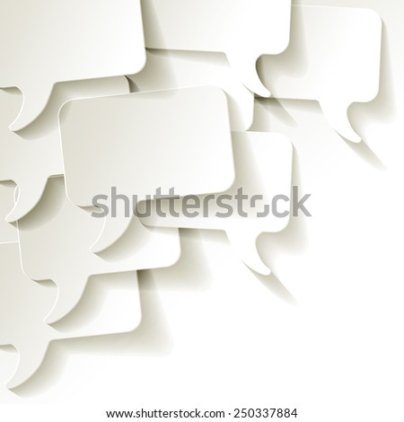 chat speech bubbles vector white background Royalty-Free Stock Photo #250337884