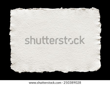 handmade paper on black isolated Royalty-Free Stock Photo #250389028